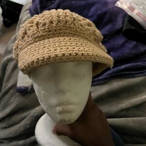 Handmade Boho Crochet Hat with Brim – Soft Neutral Everyday Style